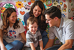 Child developing daily living skills with ABA support